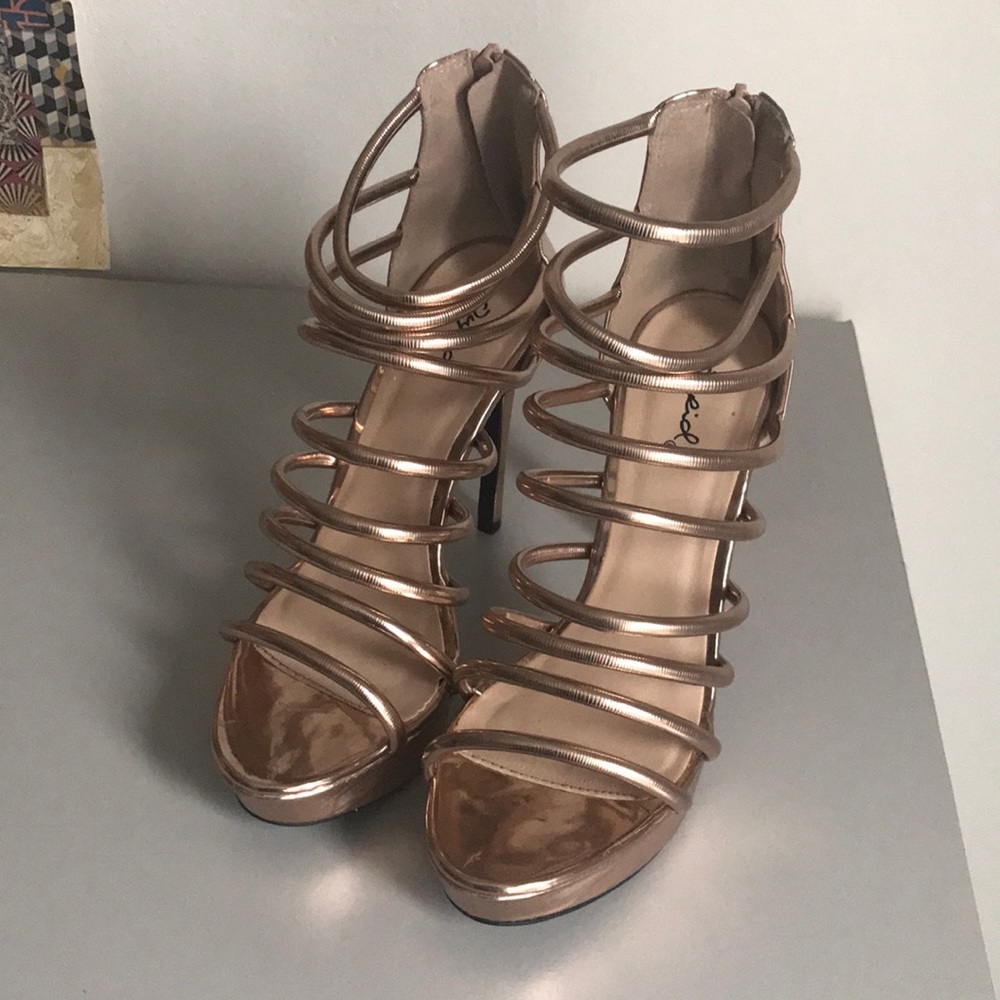 Rose Gold High Heel Shoes